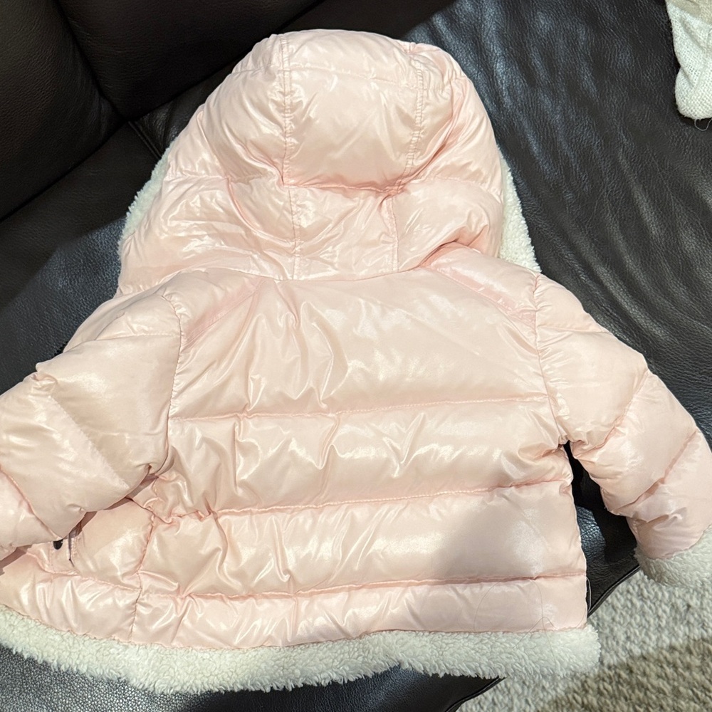 SAM. Pink Puffer Jacket with faux shearling trim - Picture 5 of 5